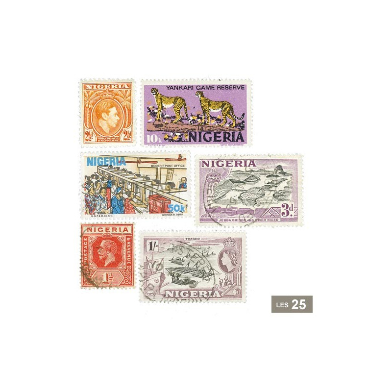 NIGERIA - 25 DIFFÉRENTS TIMBRES - NIGÉRIA NIGERIA - 25 DIFFÉRENTS TIMBRES - NIGÉRIA