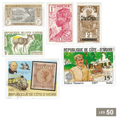 50 timbres Côte d'Ivoire