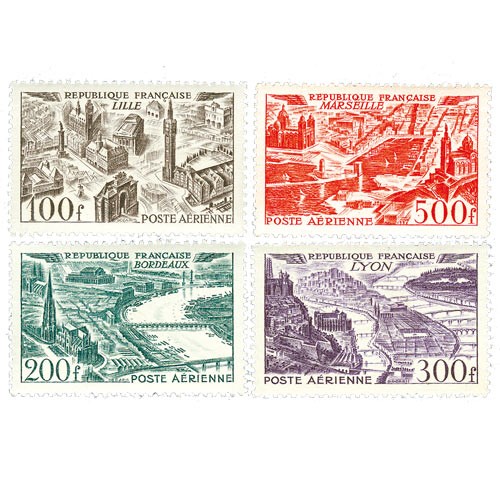 Série complète 1949 - Vues stylisées des grandes villes