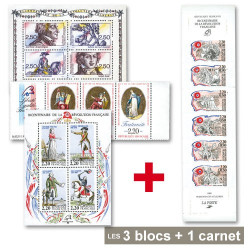 3 Blocs Révolution française + 1 carnet neuf OFFERT