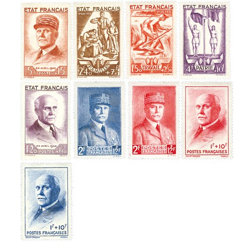 Les séries complète Pétain 1943
