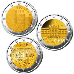 Lot des 3 x 2 Euro 2019  