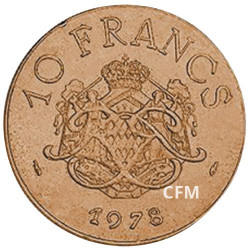10 Francs Monaco 1975-1982 - Rainier III