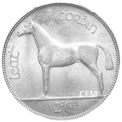 Demi-Couronne Argent Irlande 1928-1943