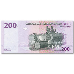 200 Francs République Démocratique du Congo 2000 - Tambours à fente
