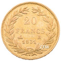 20 Francs Or Louis-Philippe Tête Nue 1831 B