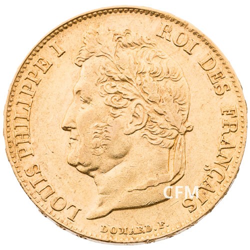 20 Francs Or Louis-Philippe Tête Laurée 1837 W