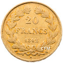 20 Francs Or Louis-Philippe Tête Laurée 1842 W