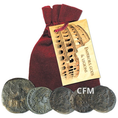 Lot de 5 pièces en Bronze - Rome Antique 300-400 ap. J.-C.