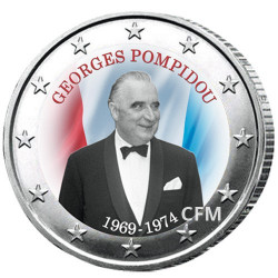 2 Euro Pompidou colorisée