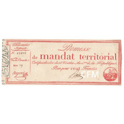 100 Francs Promesse de Mandat territorial