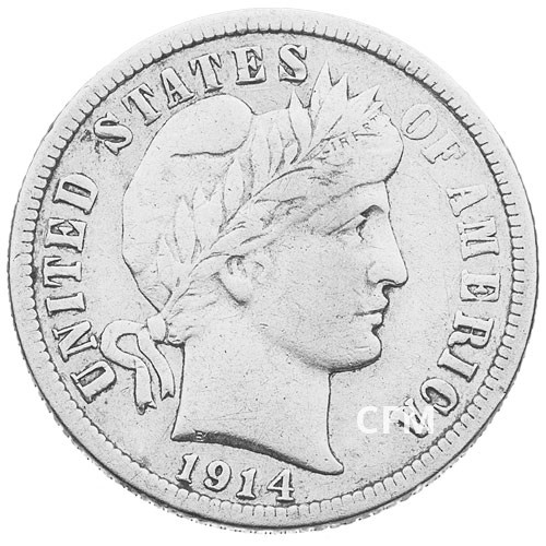 10 cents Argent USA 1892 -1916 - Barber