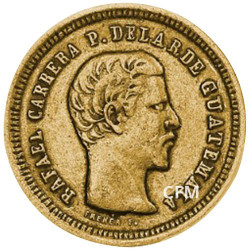 4 Reales Or Guatemala - Rafael Carrera