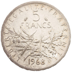 1968 - 5 Francs Argent type Semeuse