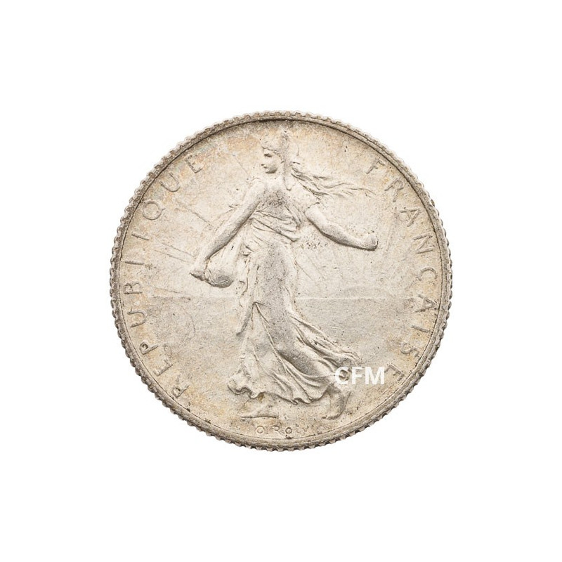 Pièce France 1 Franc Semeuse - 1919 - Argent