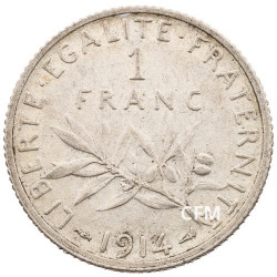 1914 - 1 Franc Argent - type Semeuse IIIeme République