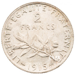 1915 - 2 Francs Argent - type Semeuse 3e République