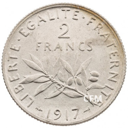 1917 - 2 Francs Argent - type Semeuse 3e République (2)