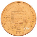  20 Francs/8 Florin Hongrie 1870-1892 - François-Joseph I TL (2)