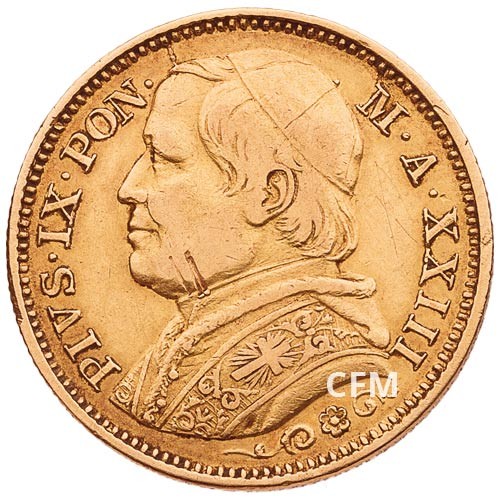 20 Lires Italie 1866-1870 - Pie IX