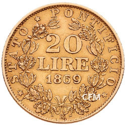 20 Lires Italie 1866-1870 - Pie IX