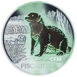 3 Euro Autriche 2019 - Phosphorescente Loutre