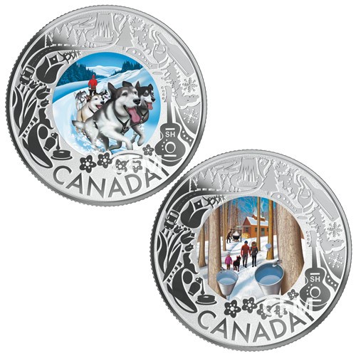 Lot des 2 x 3 Dollars Argent Canada BE 2019 colorisées Lot des 2 x 3 Dollars Argent Canada BE 2019 colorisées