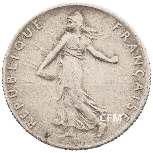 1915 - 50 Centimes Argent - type Semeuse 3e République