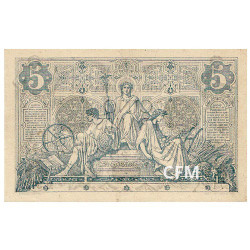 Billet 5 Francs Noir 1873