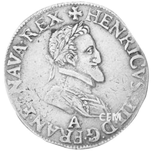 Demi-Franc Argent Henri IV