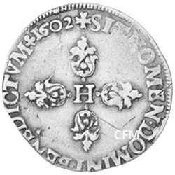 Demi-Franc Argent Henri IV