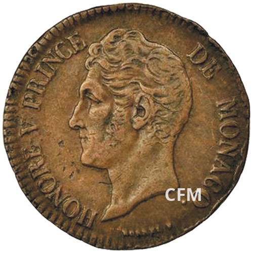 5 Centimes Monaco 1837-1838 - Honoré V