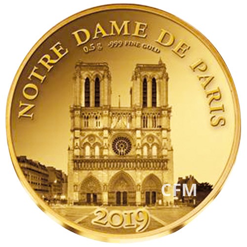 100 Francs CFA BE 2019 - Notre-Dame de Paris 100 Francs CFA BE 2019 - Notre-Dame de Paris