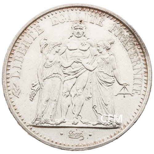 Lot de 3 pièces 10 francs argent Hercule  1967 