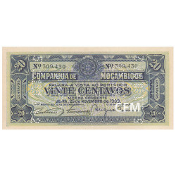 Billet 20 Centavos Mozambique 1933