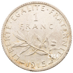 1915 - 1 Franc Argent - type Semeuse IIIeme République