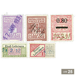 25 timbres sociaux fiscaux Alsace et la Lorraine