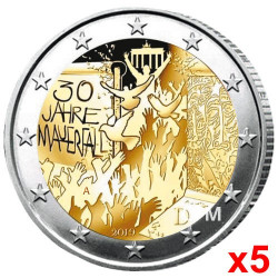 5 x 2 Euro Allemagne 2019 - 30 ans de la chute du mur de Berlin