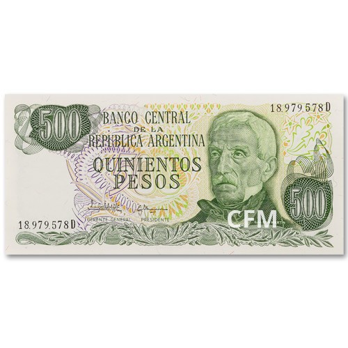 Billet 500 Pesos Argentine 1982