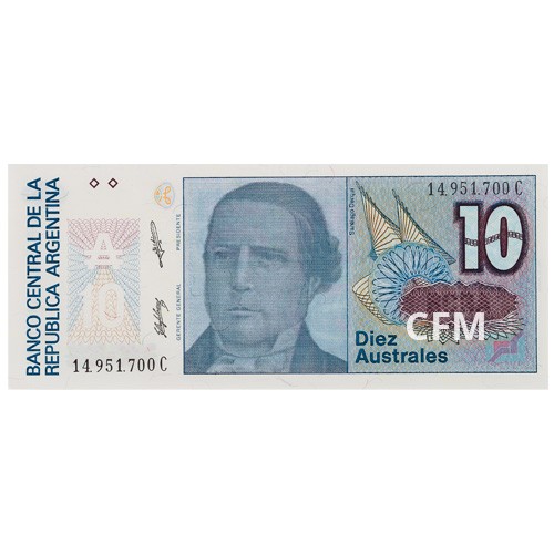 Billet 10 Australes Argentine 1985-1989