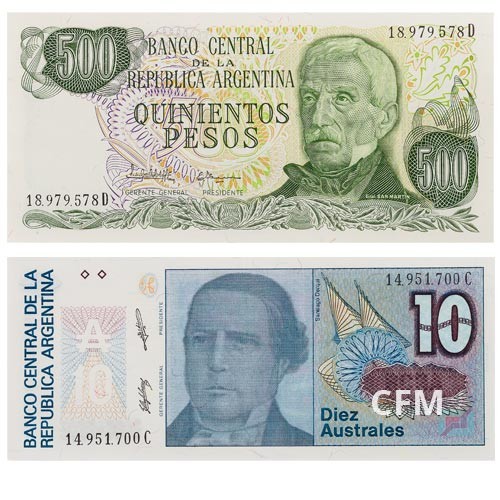 Lot des 2 billets Argentine