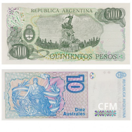 Lot des 2 billets Argentine