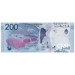 Billet 200 Pesos Argentine 2016 - Baleine
