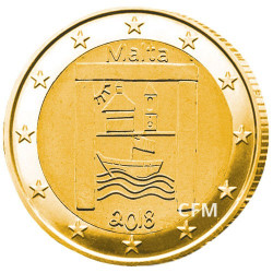 2 Euro Malte 2018 dorée - Héritage culturel