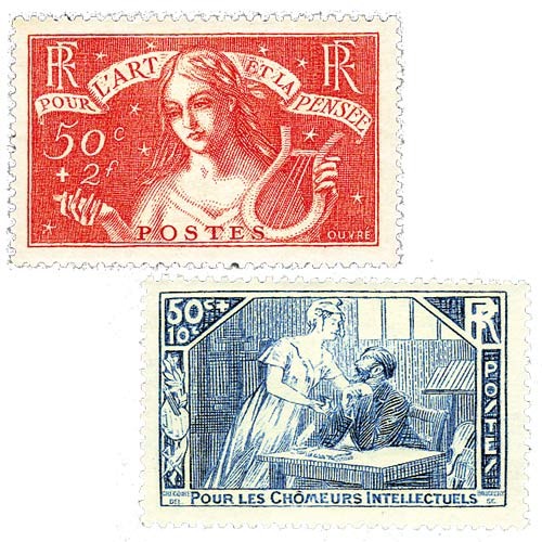 2 timbres de 1935