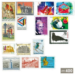 Lot de 400 timbres Benelux Grand format
