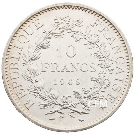 France Hercule 10 Francs Argent Paris Gadour Monnaie TTB+ 1969 #843156 