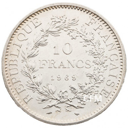 France Hercule 10 Francs Argent Paris Gadour Monnaie TTB+ 1969 #843156 