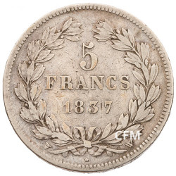 5 Francs Argent Louis Philippe I Tête Laurée