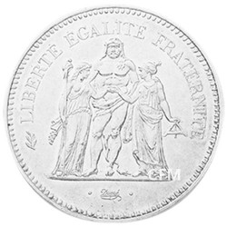 50 Francs Argent Hercule Vème République 1980